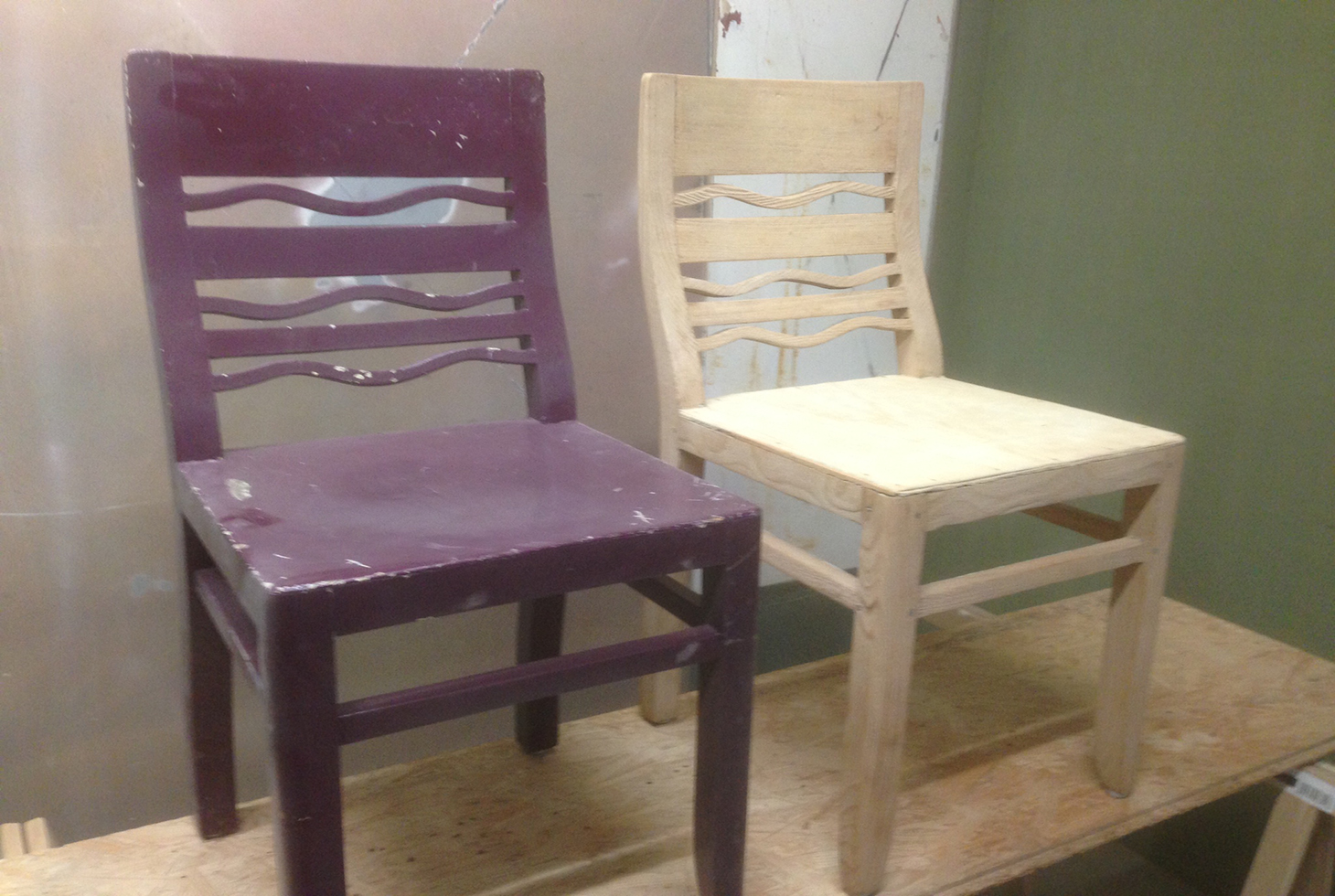 Reiniging van houten stoelen